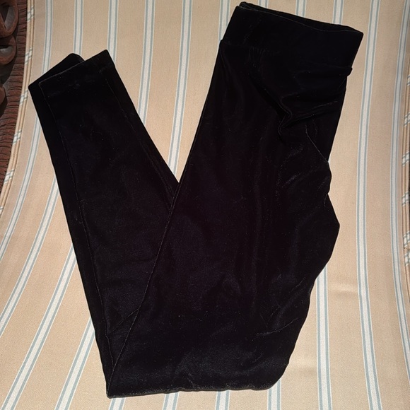 NWOT VINCE VELVET LEGGINGS WITH SHIMMER IN BLACK SIZE SMALL - Picture 10 of 12